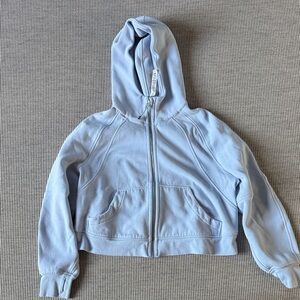 Light Blue Hooded Zip-Up Scuba